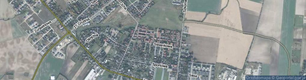 Zdjęcie satelitarne Fiołkowa ul.